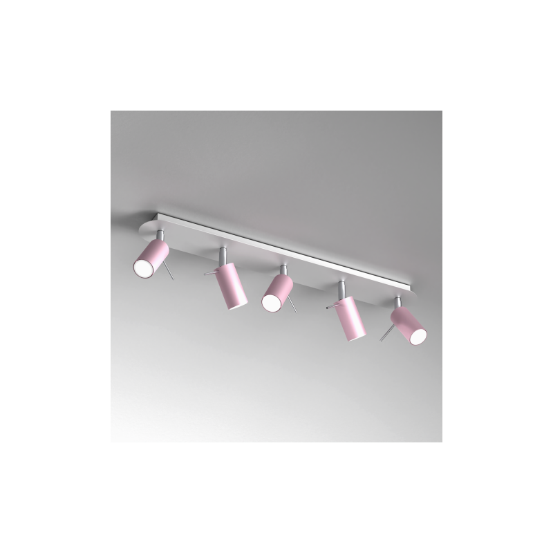 Lampa sufitowa PRESTON PINK/WHITE 5x mini GU10