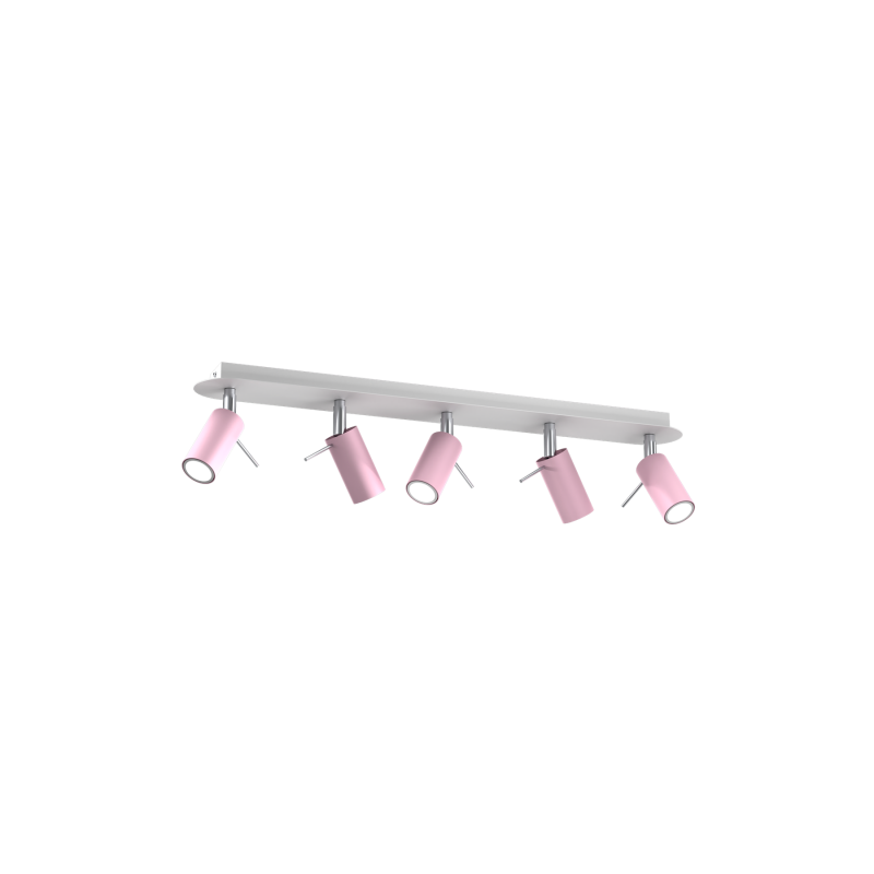 Lampa sufitowa PRESTON PINK/WHITE 5x mini GU10