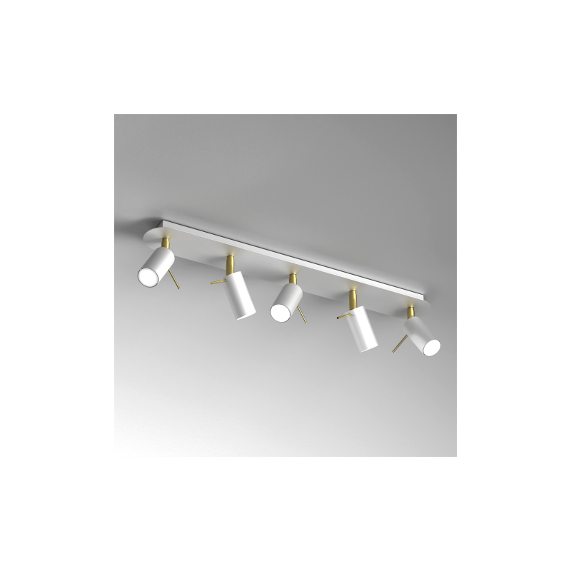 Lampa sufitowa PRESTON GOLD/WHITE 5x mini GU10