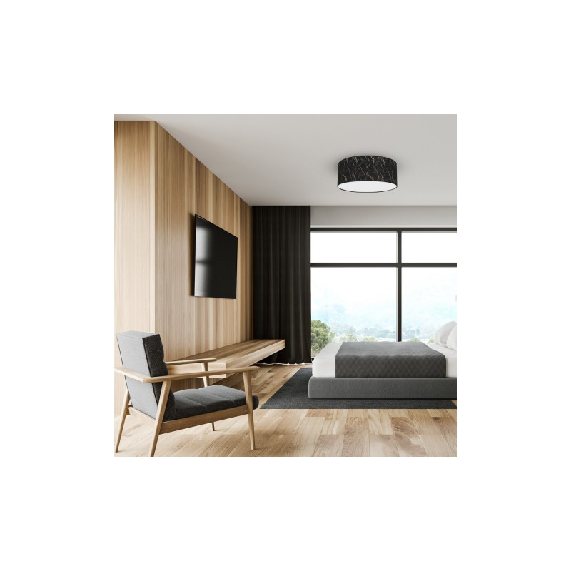 Lampa sufitowa SENSO Black/Gold Ø400mm 2xE27