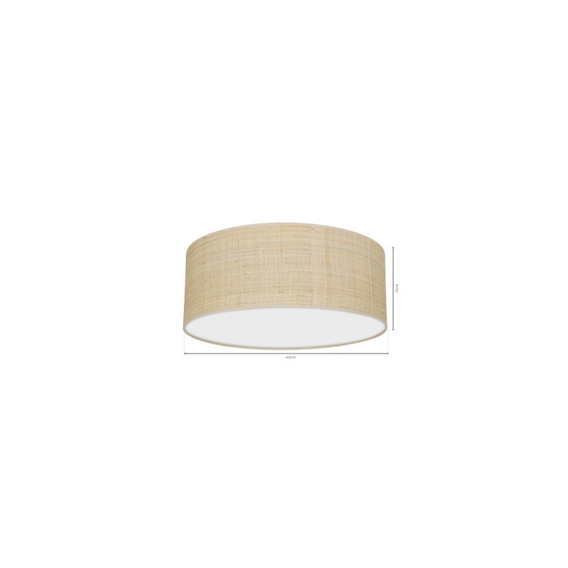Lampa sufitowa MARSHALL WHITE / RATTAN 2xE27