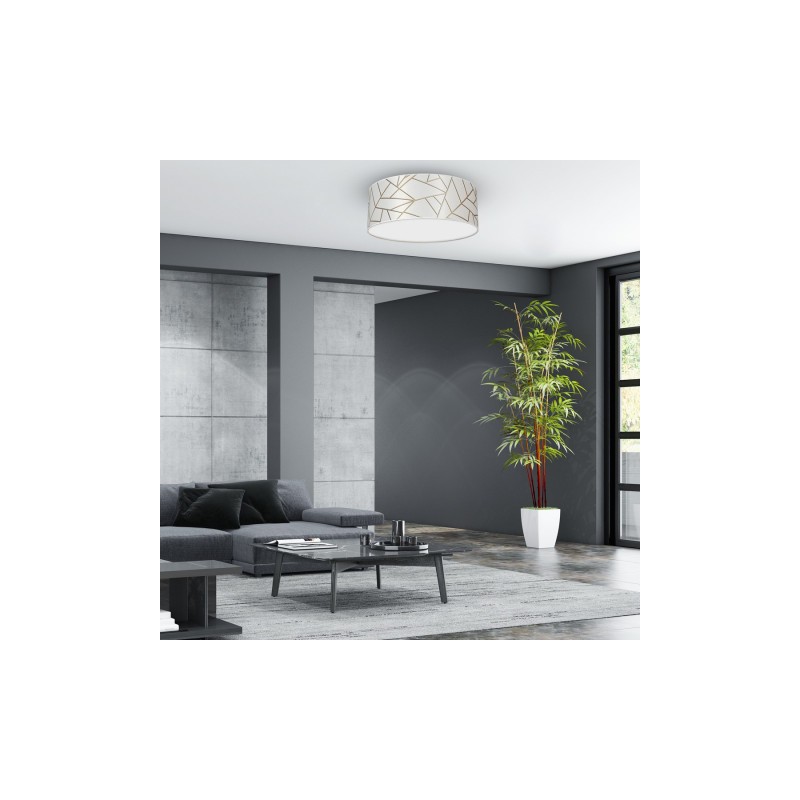 Lampa sufitowa ZIGGY WHITE White/Gold 2xE27