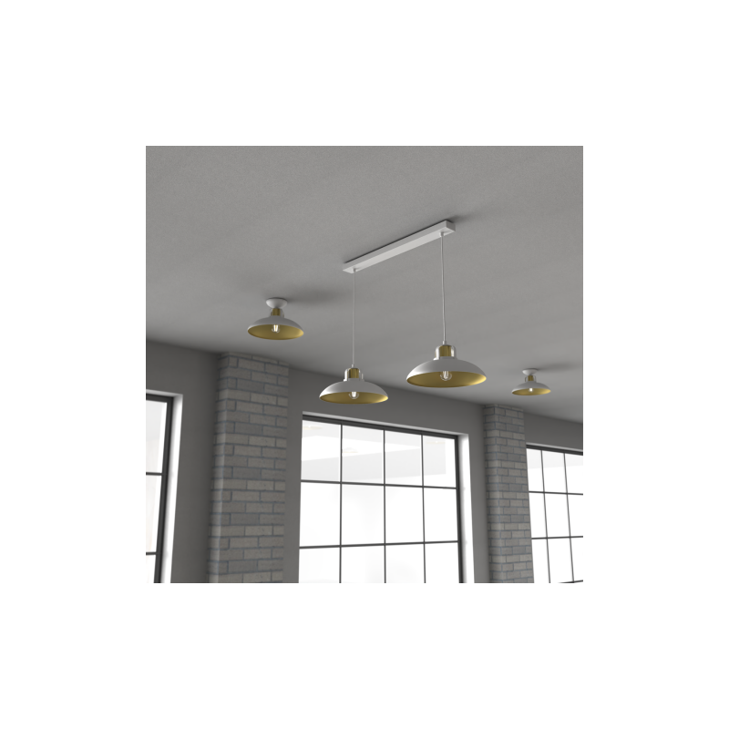 Lampa wisząca FELIX WHITE/GOLD 2xE27