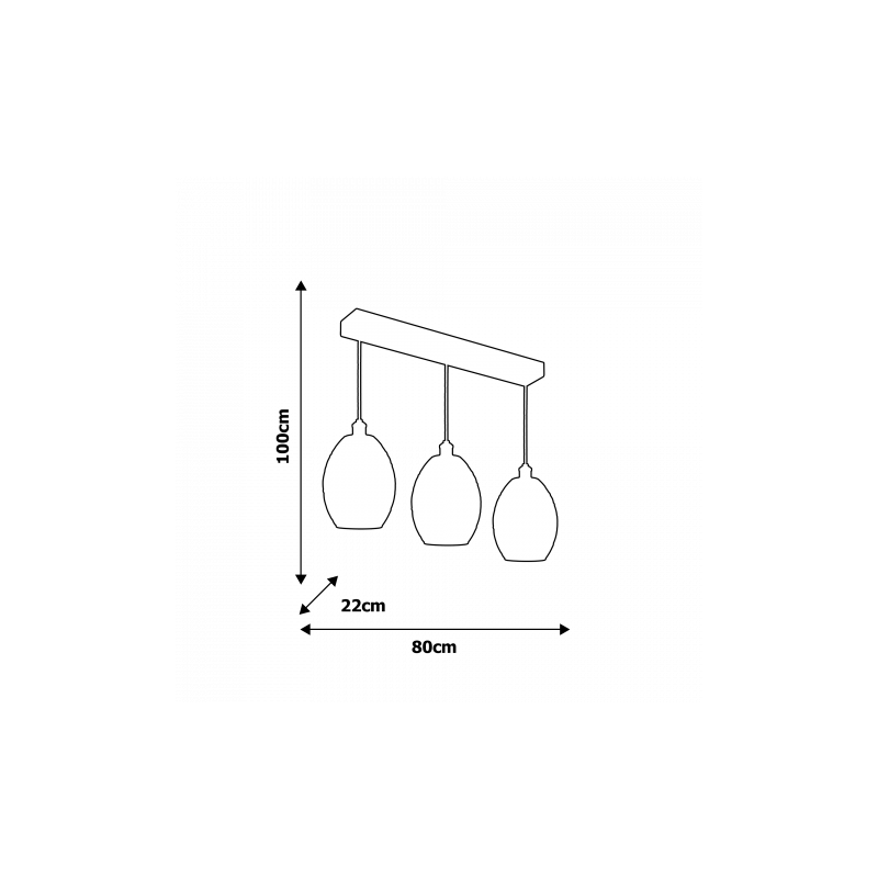 Lampa wisząca BELIZE 3xE27
