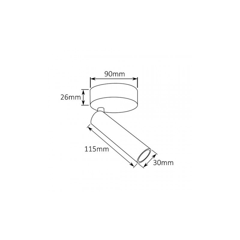 Kinkiet sufitowy LED 7,5W Milano Ceiling - 3000K