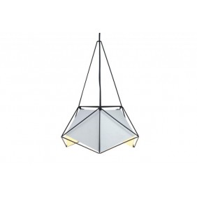 Oprawa Wisząca V-TAC Basics Czarna / Biały Klosz 400x540mm VT-7401