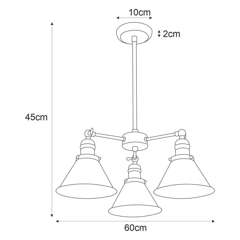 Lampa sufitowa K-8038B-3 z serii MORENO