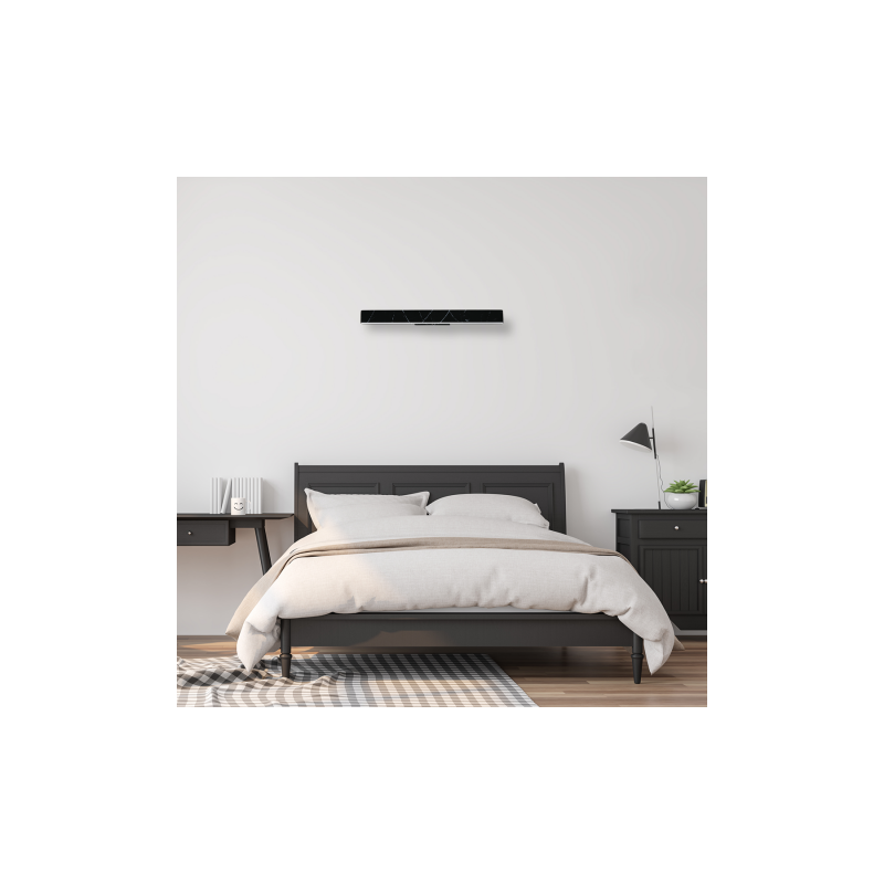 Czarna ścienna LED lampa 24W PIERCE 4000K