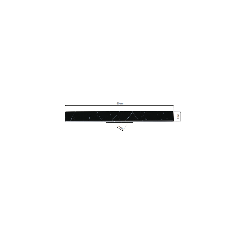 Czarna ścienna LED lampa 24W PIERCE 4000K