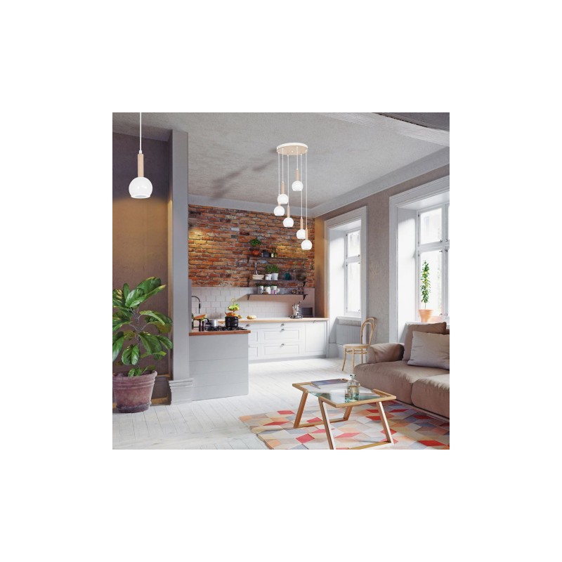 Lampa wisząca BOLLE WHITE 6xGU10