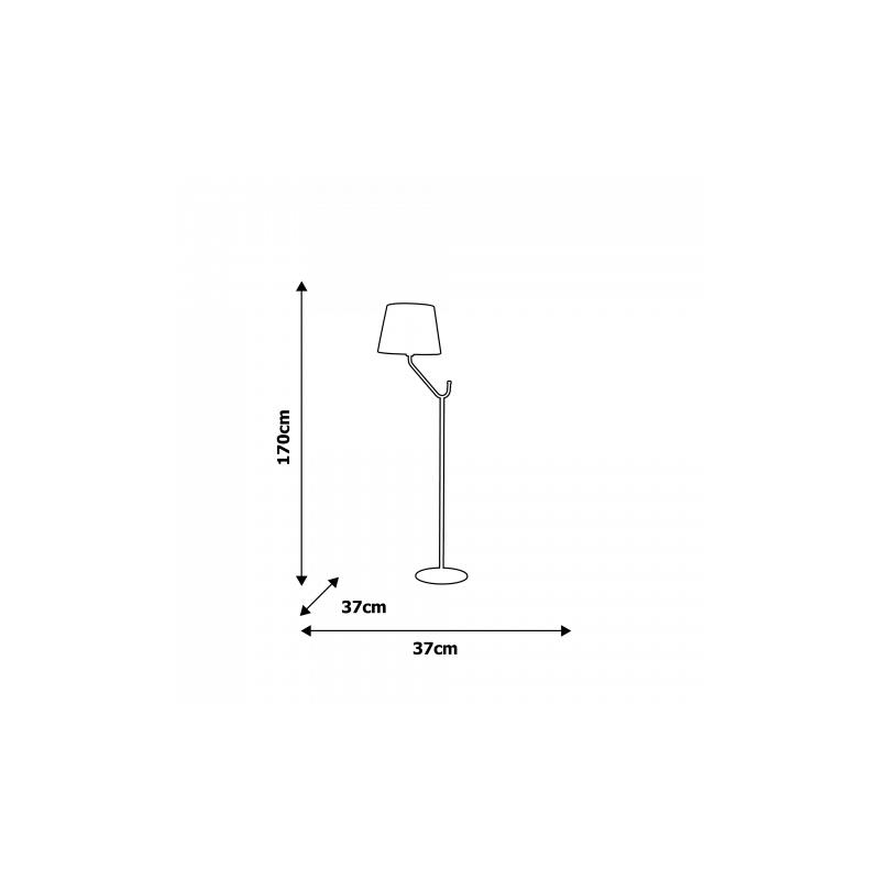 Lampa biała stojąca VICTORIA 1xE27