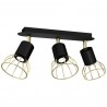 Lampa sufitowa DANTE Black/Gold 3xGU10