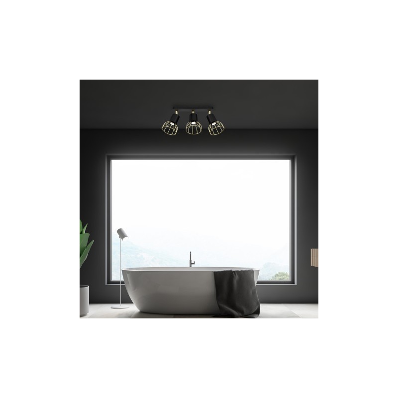 Lampa sufitowa DANTE Black/Gold 3xGU10