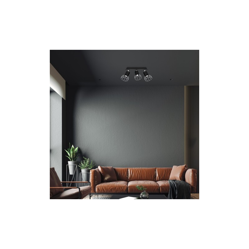 Lampa Sufitowa DANTE BLACK/SILVER 3xGU10