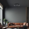 Lampa Sufitowa DANTE BLACK/SILVER 3xGU10