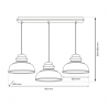Lampa wisząca ASMUND WHITE 3xE27