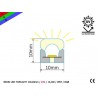 NEON LED TOPLIGHT 10x10mm | 24V | 2835 | 14,4W | 120 LED | IP67 | RGB | 5m