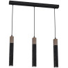 Lampa wisząca SOLO SAWN BLACK / PATINATED WOOD 3x mini GU10