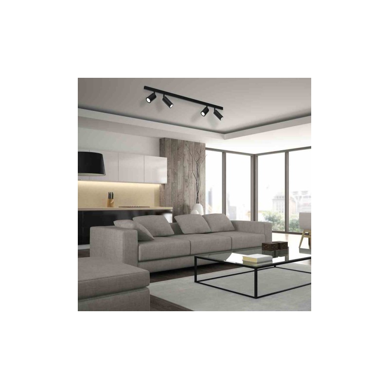 Lampa sufitowa HUDSON BLACK 4xGU10