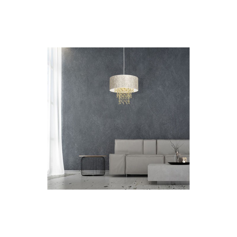 Lampa wisząca ALMERIA WHITE/GOLD 1xE27