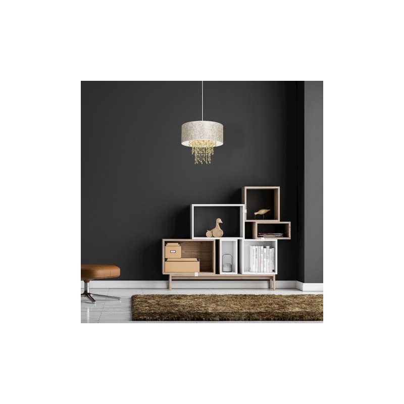 Lampa wisząca ALMERIA WHITE/GOLD 1xE27