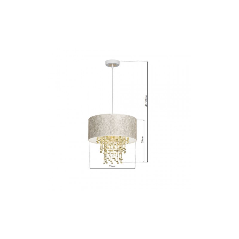 Lampa wisząca ALMERIA WHITE/GOLD 1xE27