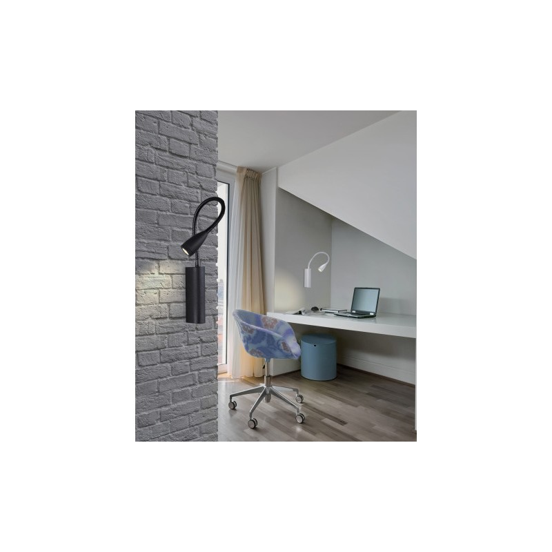 Lampa na wysięgniku kinkiet 3W czarna VERONICA - 3000K