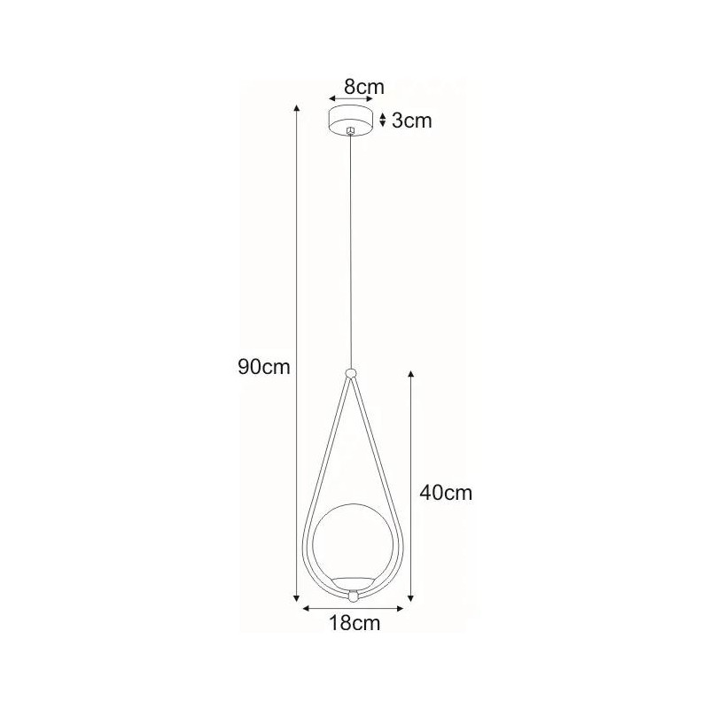 Lampa wisząca K-4775 z serii NEVE GOLD