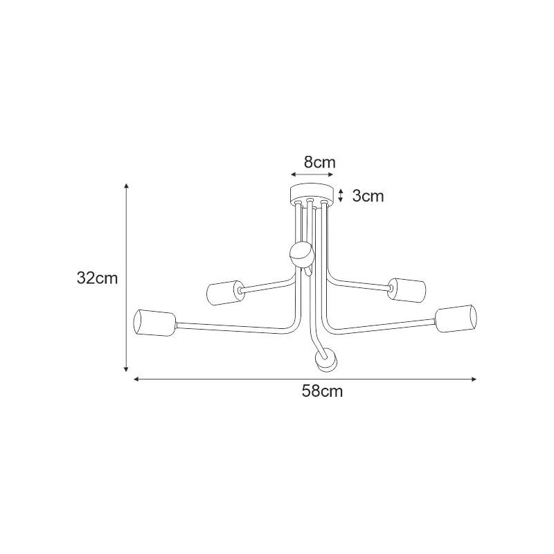 Lampa sufitowa K-4941 z serii KUGA