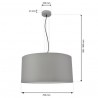 LAMPA SUFITOWA BARI GREY 3xE27