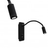 Czarny kinkiet ścienny LED 8w+2W BASE - 4000K