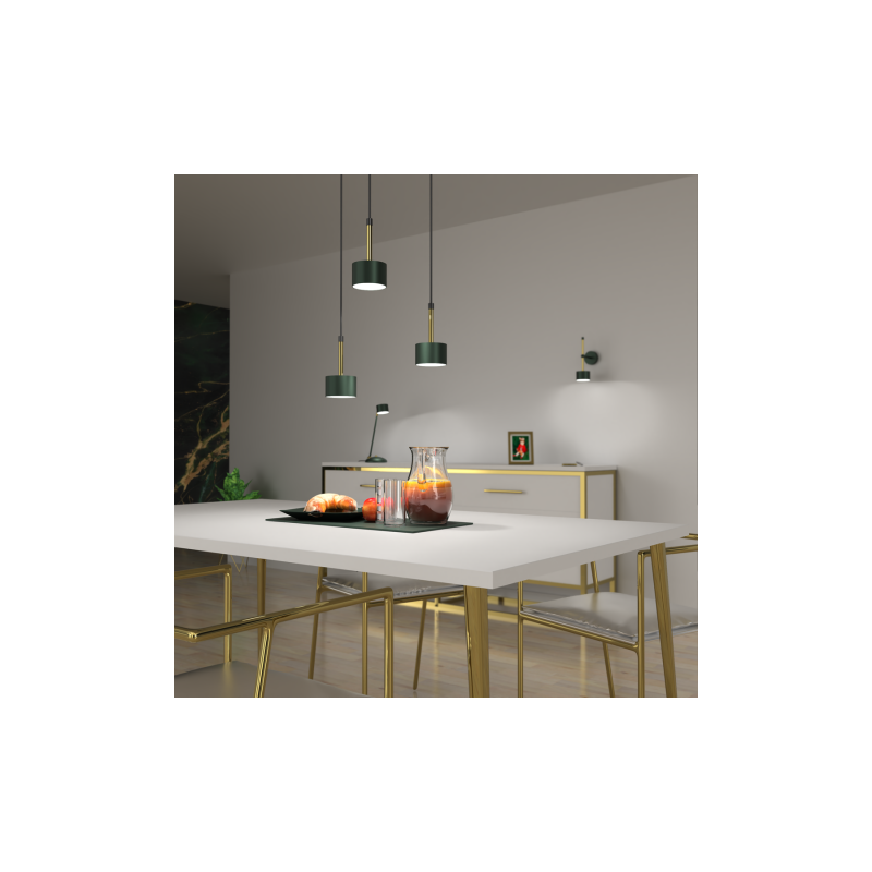 Lampa wisząca ARENA GREEN/GOLD 3xGX53