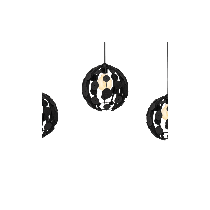 Lampa wisząca GAIA BLACK / WOOD 3xE27 60W