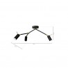 Lampa sufitowa IRIS Black/Gold 3x mini GU10