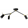 Lampa sufitowa IRIS Black/Gold 3x mini GU10