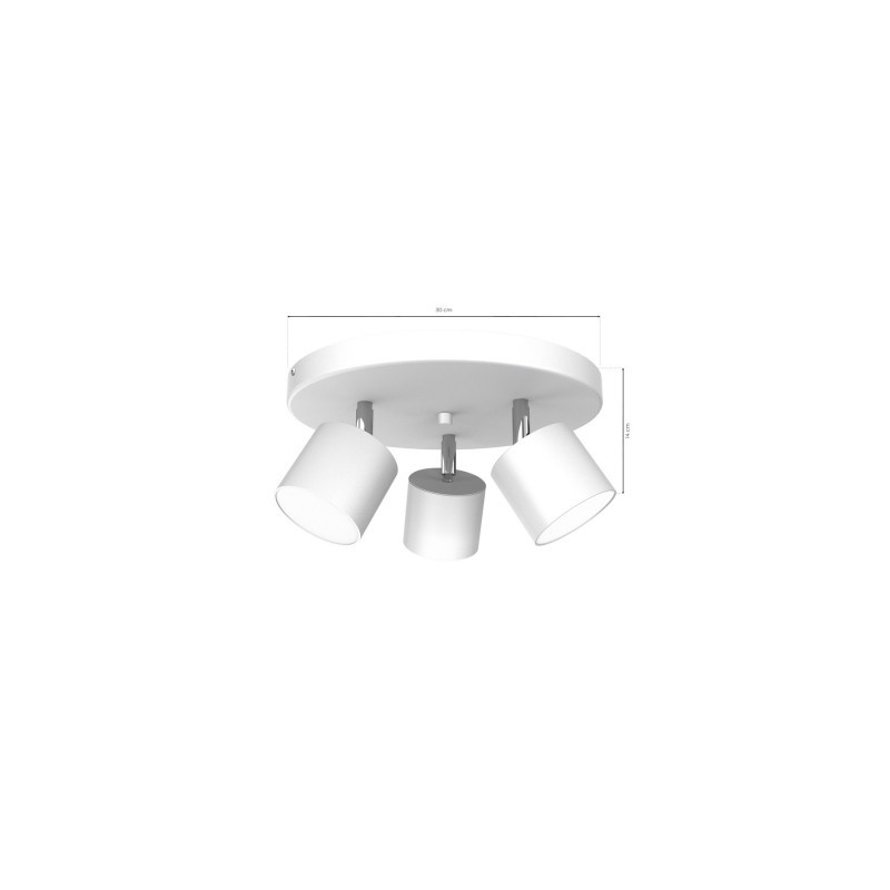 Lampa sufitowa DIXIE WHITE 3xGX53