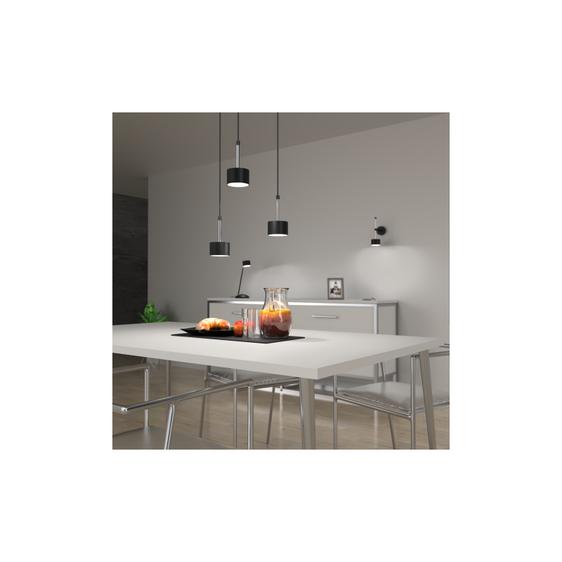 Lampa wisząca ARENA BLACK/SILVER 3xGX53
