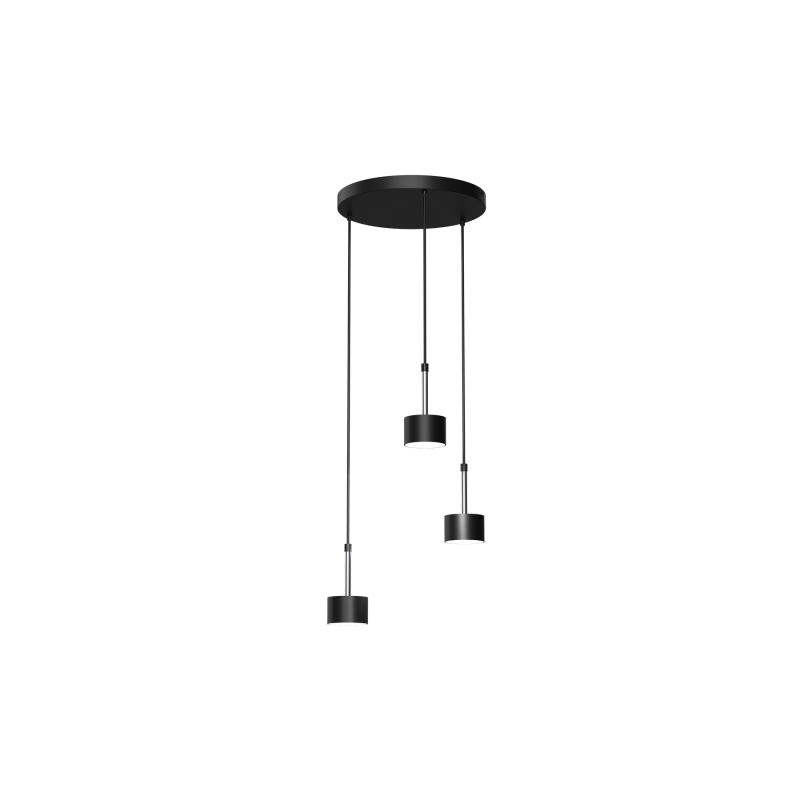 Lampa wisząca ARENA BLACK/SILVER 3xGX53