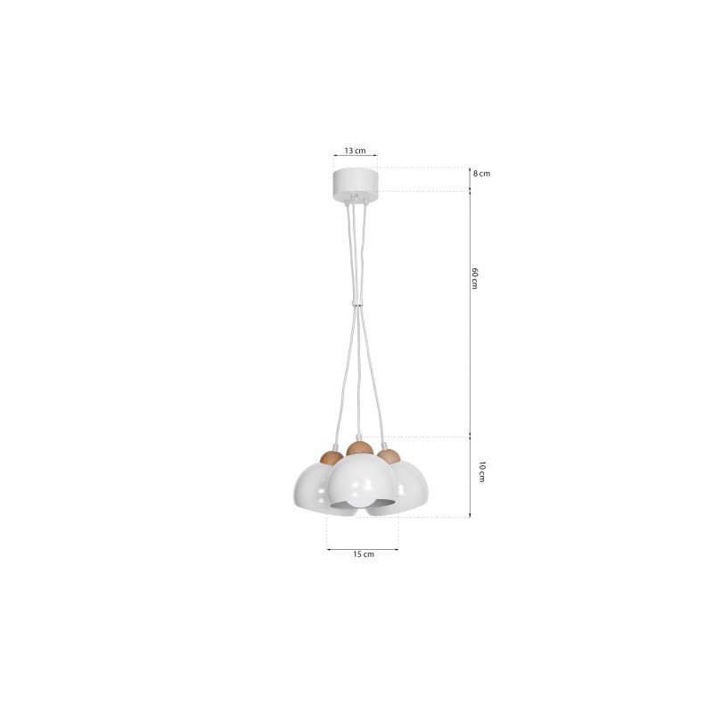 Lampa wisząca DAMA WHITE 3xE27