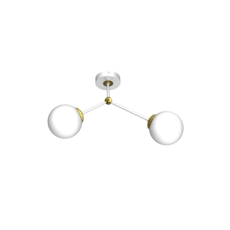 Lampa sufitowa JOY WHITE / GOLD 2xE14