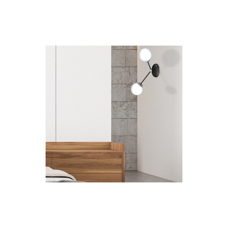 Kinkiet JOY BLACK 2xE14