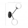 Kinkiet JOY BLACK 2xE14
