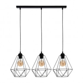 Lampa wisząca BASKET BLACK 3xE27