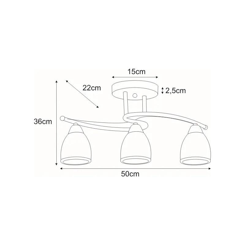 Lampa sufitowa K-JSL-8090/3 AB z serii SAMIRA