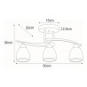 Lampa sufitowa K-JSL-8090/3 AB z serii SAMIRA