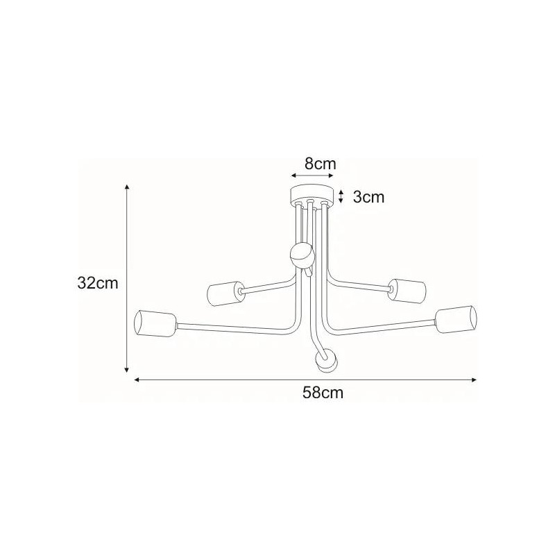 Lampa sufitowa K-3891 z serii SKADI K-3891
