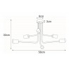 Lampa sufitowa K-3891 z serii SKADI K-3891
