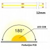 TAŚMA LED COB 24V | 15W | 480 LED/1m | IP68 | 3150K +/-150K | 80lm/W | RA 90 | 5m | 12,5mm | PROF.+