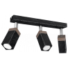 Lampa sufitowa SOLO SAWN BLACK / PATINATED WOOD 3x mini GU10