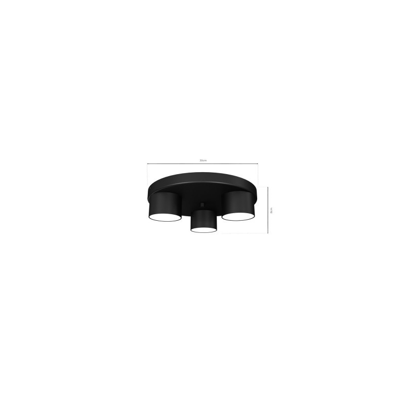Lampa sufitowa DIXIE Black  3xGX53